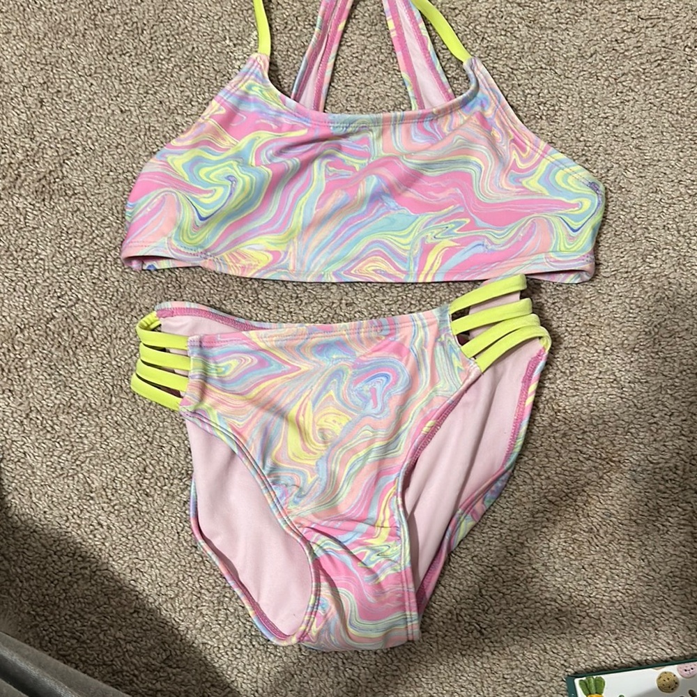 Art Class Pink and Yellow Bikini Set for Summer